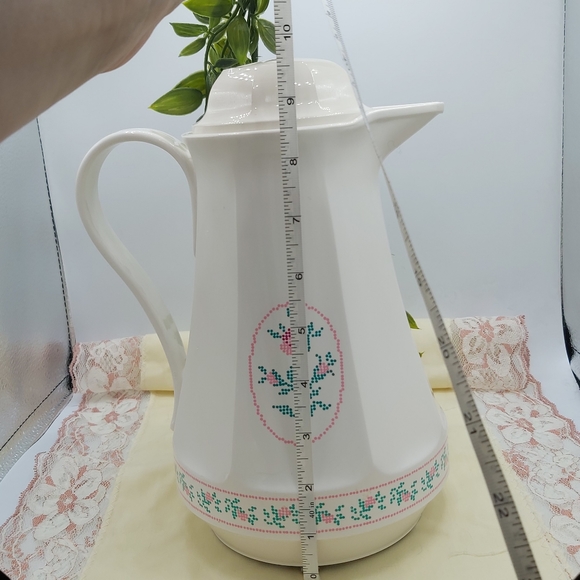 Clearout Item Vintage Thermos Carafe Rose Needlepoint Print - Picture 13 of 13